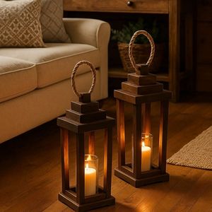 Lámpara Decorativa de Madera Hecha a Mano para Restaurante, Hotel, Patio, Jardín, Boda, Festival, Decoración del Hogar - Product Image 1