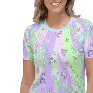 Camiseta de Mujer Personalizada de Nueva Llegada, de Alta Calidad, Secado Rápido, Impresión Completa por Sublimación, Estilo Casual para Invierno, Precio al por Mayor - Product Image 5