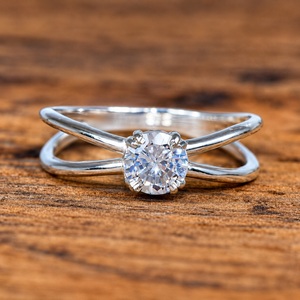 925 Sterling Silver Cubic Zirconia <b>Statement</b> <b>Ring</b> Boho Handmade Fashion Jewelry Gift for Women - Product Image 1
