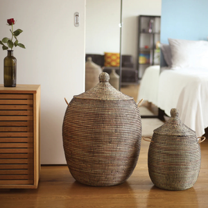 Seagrass <b>Basket</b> Handmade New Arrival Multifunction <b>Laundry</b> and Decorative Storage Containers From Vietnam Dirty Clothes <b>Basket</b> - Product Image 5