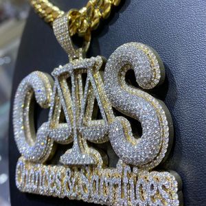 Pendentifs personnalisés ICEDJEWELZ en argent sterling 925 plaqué or avec moissanite glacée, style hip-hop unisexe, bijoux certifiés IGI - Product Image 4