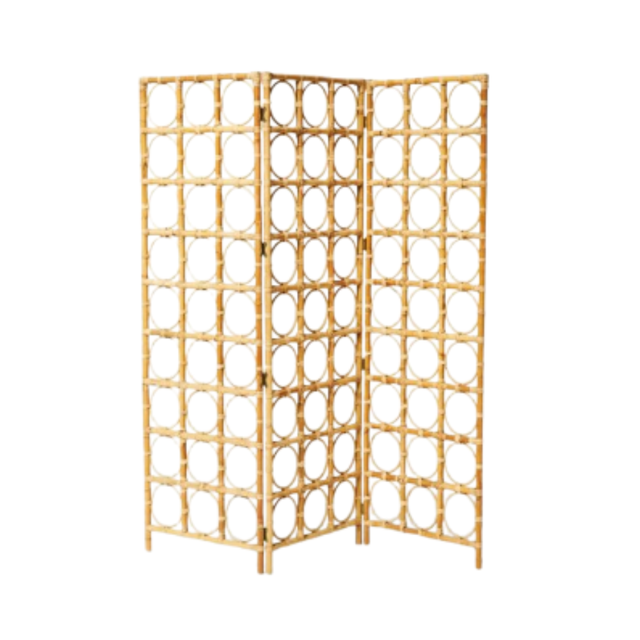 Handmade Bohemian Style Foldable Rattan Room Dividers for Bedroom From Vietnam Factory