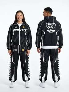 Ensemble de survêtement streetwear et sportswear pour homme, 2 pièces, respirant, imprimé, coupe confortable, veste zippée, pantalon de jogging, tissu polaire - Product Image 5