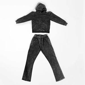 Women's Winter Warm Midweight 100% Cotton Fleece Breathable Eco-Friendly Printed Casual Reversible 2 1 <b>Track</b> <b>Jacket</b> Pants Sets - Product Image 3