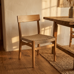 Scandinavian Style Merryjane Dining Chair Eco-Friendly Durable Natural <b>Oak</b> <b>Frame</b> for Minimalist Apartment and Hotel Decor - Product Image 1