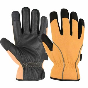 Guantes Mecánicos de Piel de Cabra de Primera Calidad, Duraderos, con Puño de Seguridad Antideslizante, Tejido Térmico en la Muñeca, Antivibración y Flexibles - Product Image 3