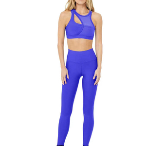 Ensemble de vêtements de sport extensibles de haute qualité pour la vente en gros : Soutien-gorge de sport et leggings taille haute – Fabricant d'ensembles d'entraînement - Product Image 1