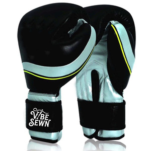 Black Mint Leather Boxing Gloves for Closure Adjustable <b>Wrist</b> <b>Strap</b> for Adults Breathable Design Customized Packaging Boxing - Product Image 3