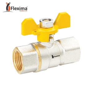 Robinet à bille manuel en laiton robuste 1/2'' 3/4'' avec poignée papillon, filetage BSP extérieur/intérieur M x F - Product Image 2