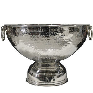 Copa de champán grande y creativa de aluminio plateado con pedestal, para servir vino, con base, para mesa de boda moderna, enfriador de vino. - Product Image 3