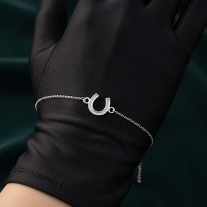 925 Sterling Silver 18k Gold Plated Blank Horseshoe Shape Bezel Setting Bracelet for Resin DIY <b>Memorial</b> Keepsake Jewelry Supply - Product Image 3