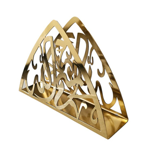 Elegante Servilletero Metálico de Doble Cara con Caligrafía Árabe Islámica Subhanallah Alhamdulillah, Decoración de Mesa - Product Image 5