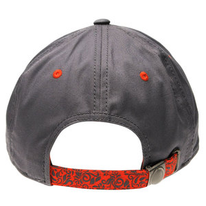 Gorra de Béisbol Gris, Ajustable, Unisex, de Color Sólido, Informal, con Ribete Naranja en Contraste, para las Cuatro Estaciones - Product Image 3