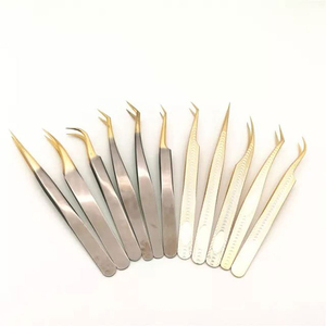 Professional Precision Tweezers <b>Set</b> for Eyelash Extension Stainless Steel Curved Tweezers Kit with Fine Tip lash tweezers <b>set</b> - Product Image 6
