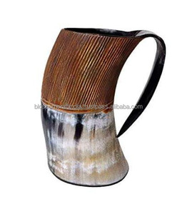 Taza de Cuerno de Búfalo, Artesanía Tradicional, Material Ecológico, Forma Única, Duradera, Reutilizable, Accesorio para Mesa de Comedor - Product Image 1