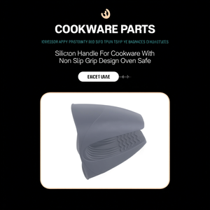 Manico in silicone per pentole con design antiscivolo, adatto al forno - Product Image 3