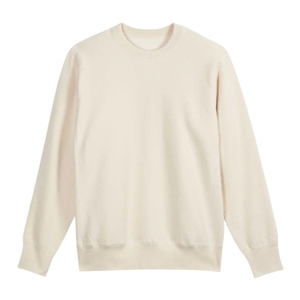 Sweat-shirt en molleton doublé brodé vert clair pour homme, col rond, pull uni à manches longues, décontracté, chaud, doux, en coton, OEM - Product Image 2
