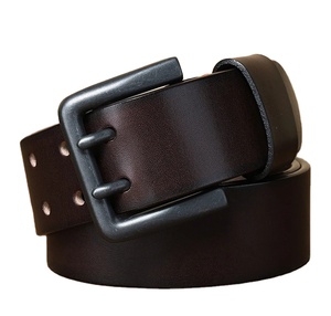 Qualité supérieure 3cm d'épaisseur peau de vache ceinture en cuir véritable hommes concepteur de luxe mâle ceinture Double broche personnalisé Cowboy jean sangle - Product Image 1