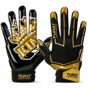 Guantes Deportivos FURAT LEATHERS de Silicona para Dedos Completos, Blancos y Negros, con Impresión por Sublimación, Antideslizantes, con Cierre de Gancho y Bucle, que Absorben la Humedad - Product Image 2