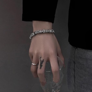 สร้อยข้อมือผู้ชายแฟชั่นหรูหรา ลายสานสีเงิน ชุบโรเดียม ประดับโมอิสซาไนต์ ขายส่ง มีสินค้าพร้อมส่ง - Product Image 1