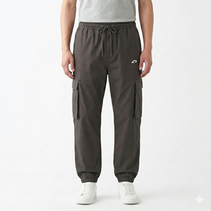 Pantalon cargo en nylon pour homme, taille élastique, multi-poches, léger, résistant au vent, vêtements décontractés pour l'extérieur, directement de l'usine - Product Image 4