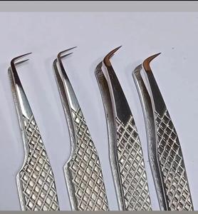 Pinzas Profesionales para Extensión de Pestañas DANTRIC IMPLANTS RS-452, Acero Inoxidable, Duraderas, Puntas Dentadas de Precisión de 10 mm, Juego - Product Image 4