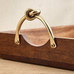 Plateau en bois artisanal, plateaux de rangement en bois, plateau de service en bois pour l'exportation, plateau en bois de luxe pour la maison, plateau en bois pour cadeaux - Product Image 5