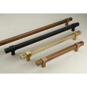 Aluminum Wood Furniture Handle Knob Modern Door Dresser Wardrobe Cabinet <b>Drawer</b> <b>Pull</b> Eco Friendly Durable Kitchen Apartment - Product Image 5