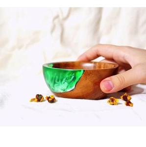 Bol en bois massif, bol de service multifonctionnel pour la cuisine, décoration d'intérieur, article cadeau - Product Image 2