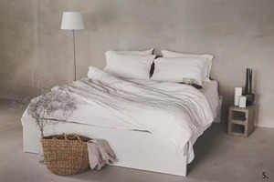 Ensemble de literie en lin de style occidental, ensemble de housse de couette pour lit double, lit queen - Product Image 5