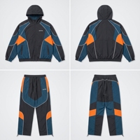 Ensemble de survêtement d'hiver personnalisé pour homme : veste coupe-vent et pantalon respirant pour la course, la gym, le jogging et les activités sportives
