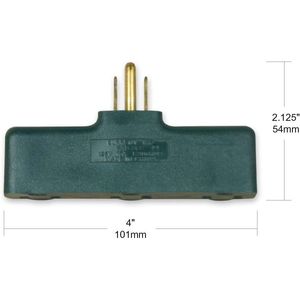 Confezione da 5: Multipresa a 3 Prese con Messa a Terra, Adattatore Estensore a 3 Poli per Carichi Pesanti - Product Image 2