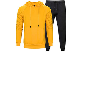 ชุดวอร์มวินเทจแบบ unisex ล่าสุด เสื้อแจ็คเก็ตแบบสวมหัวสีพื้น พร้อมกางเกงวอร์มปักลาย OEM ออกแบบเองได้ ชุดกันลมสำหรับผู้ชาย - Product Image 3