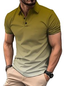 Comprar impresión personalizada para hombre Polo Camiseta de manga corta de moda para los hombres de color sólido Casual Polo ropa de verano de moda de los hombres ropa - Product Image 5