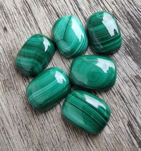 5 Piezas de Cabujones de Malaquita Natural, Forma Rectangular de Cojín, Gemas Pulidas de Alta Calidad, Venta al Por Mayor - Product Image 5