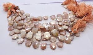 Perles de pierre de lune naturelle AAA, facettées, en forme de chalet, 12x14-14x18 MM, perles de pierre de lune fantaisie, 8 pouces, perles de pierre de lune revêtues - Product Image 4