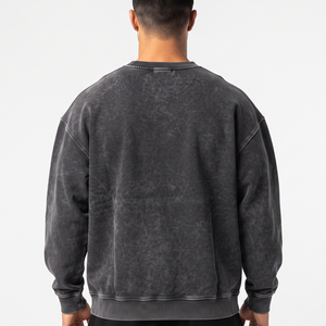 Sudadera de Algodón Grueso para Hombre, Color Elegante, Lavado Ácido, Hombros Caídos, Logotipo Frontal Personalizado, Suministro OEM ODM, Primavera, Ecológica - Product Image 2