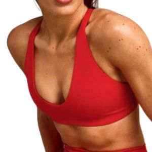 Women's Comfortable Sports <b>Bra</b> With <b>Wide</b> Shoulder <b>Straps</b> V Neck Design Stretch Fabric Athletic Crop Top For Running Fitness - Product Image 3