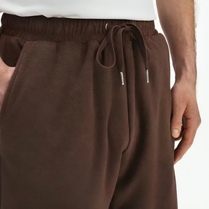 Pantalones cortos de felpa francesa de Color sólido para hombre, pantalones cortos holgados de algodón 100%, transpirables, de secado rápido, para la comodidad de todo el día - Product Image 2