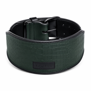 Ceinture de musculation en néoprène Fawkes, texture crocodile verte, réglable, boucle antidérapante, soutien lombaire, entraînement de force - Product Image 1