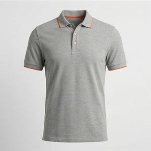 Chemise grise à manches courtes pour homme, 100 % polyester tricoté, unie, décontractée, respirante, infroissable, coupe classique, avec boutons - Product Image 1