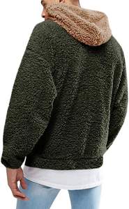 Sudadera con Capucha Sherpa para Hombre, de Felpa Gruesa, a la Moda, con Logotipo Personalizado, de Alta Calidad, para Invierno, Transpirable - Product Image 6