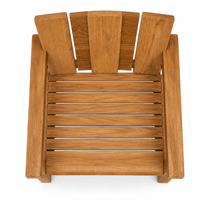 Fauteuil de jardin contemporain en teck massif avec dossier à panneaux verticaux - Durable, écologique, imperméable et confortable - Product Image 3