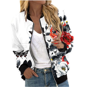 Comfort Fit Breathable Casual Women Printing Varsity <b>Jackets</b> Premium Pullover Garment For Lifestyle Fashion Needs - Product Image 6