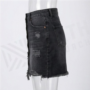 Mini-jupe en jean sexy Y2K pour femme, couleur personnalisée, grande taille, avec poches, fermeture éclair, boutons, imprimé, jean d'été, streetwear décontracté - Product Image 3