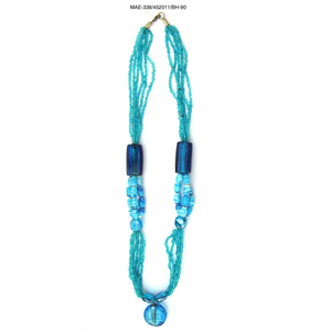 Collier superposé bohème en perles turquoise, élégant et tendance, idéal pour mariage et fête, collection de bijoux traditionnels, prix de gros - Product Image 3