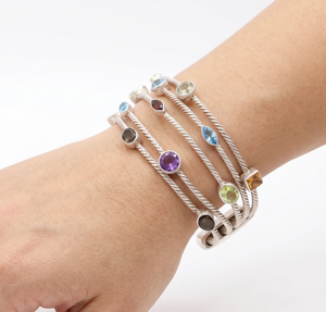 Wholesale 925 Solid Sterling <b>Silver</b> Handmade <b>Bracelets</b> Natural Smoky Quartz and Multi Gemstone for Parties and Gifts - Product Image 3
