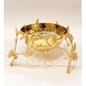 Bol de service jetable en aluminium poli décoratif, résistant à la chaleur, pour fruits secs, avec emballage cadeau, idéal pour les fêtes - Vente en gros - Product Image 5