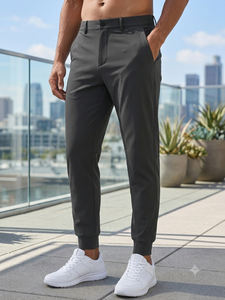 Pantalon de jogging de golf personnalisé à séchage rapide ONETEN APPARELS en polyester et élasthanne, performance sportive, braguette boutonnée, OEM, vente en gros - Product Image 5