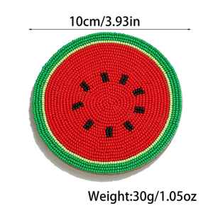 Llavero y Adorno para Bolso de Lujo Hechos a Mano con Bordado de Cuentas, Llavero para Coche con Cuentas de Semillas en Verde - Product Image 6